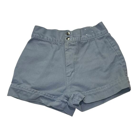 Vintage Covered Denim Shorts Women’s Juniors Light Blue High Rise 80s 90s - Picture 2 of 8